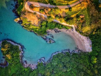 Aerial photography of a beautiful cove