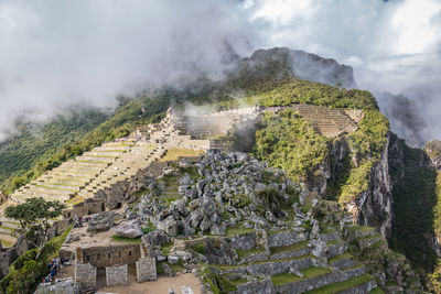 High angle view of townscape against sky