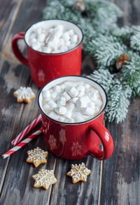 Christmas hot cocoa in the red cup