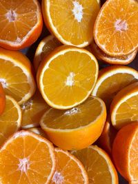 Full frame shot of orange fruits in market