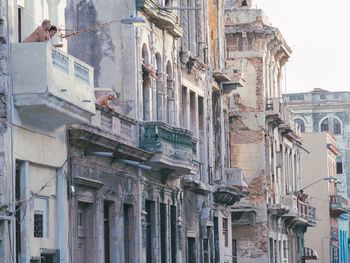 Low angle view of buildings in city
