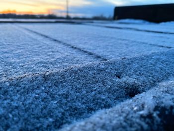 Surface level of snow covered land
