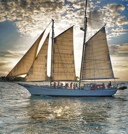 Sailboats in sea