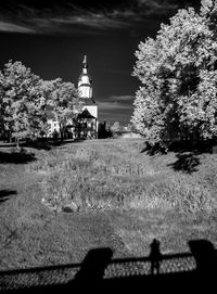 View of church with trees in background