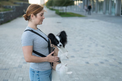 Young woman with dog