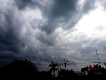 Low angle view of cloudy sky