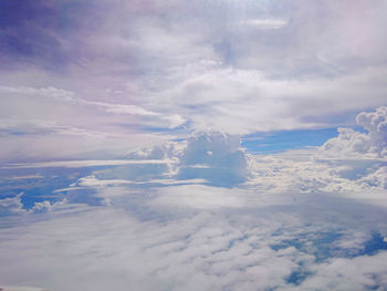 Aerial view of cloudscape against sky