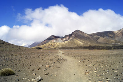 Scenic view of desert against sky