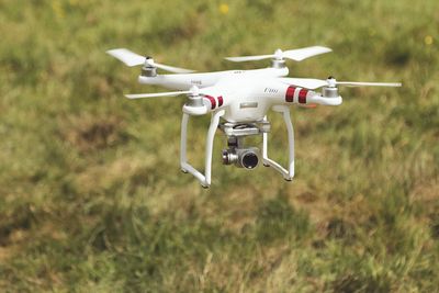 Close-up drone in air