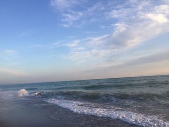 Scenic view of sea against sky