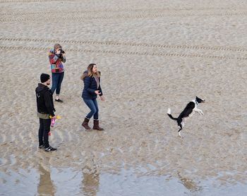 People on shore