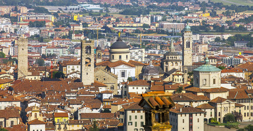 High angle view of townscape