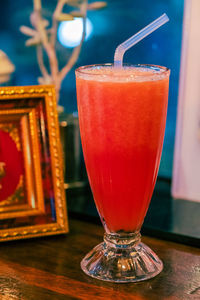 Close-up of drink on table