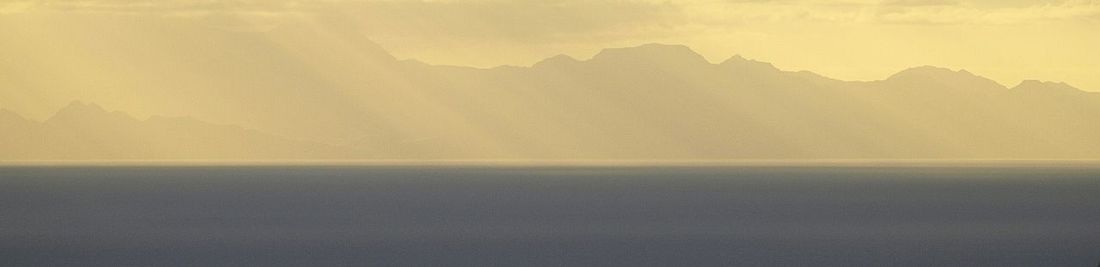 Scenic view of mountain against sky