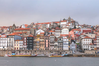 View of residential district against sky