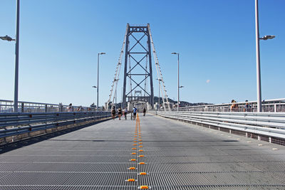 View of bridge against clear sky