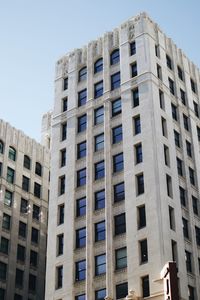 Low angle view of building against clear sky