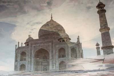 Low angle view of historical building against sky