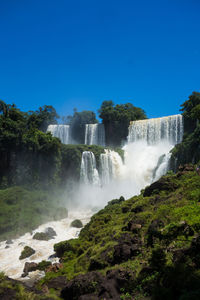 Scenic view of waterfall