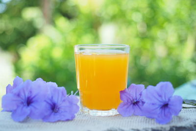 Close-up of drink on table