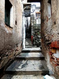 Steps in abandoned building