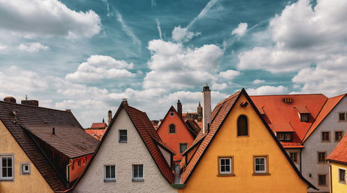 View over the roofs of rothenburg ob der tauber in germany.