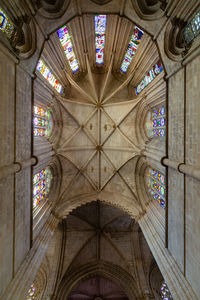 Low angle view of ceiling of building