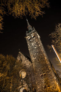Illuminated lights at night