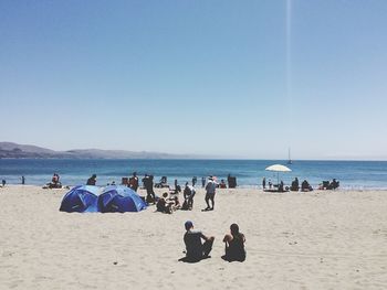 Group of people on beach