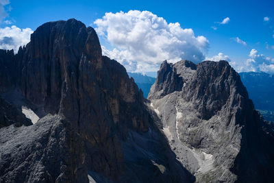 Aerial view of the pale di san martino dolomites trentino italy