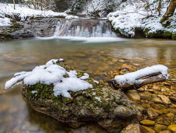 Scenic view of frozen lake