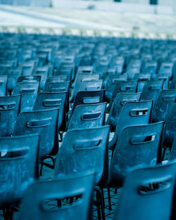 Full frame shot of old chairs