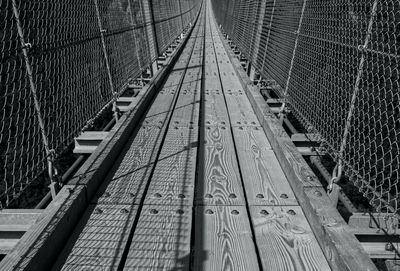 High angle view of bridge over footbridge