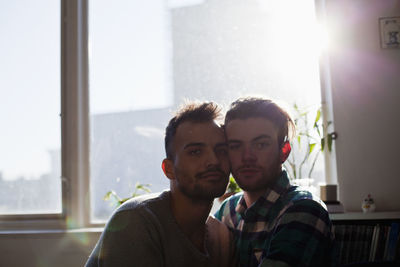 Portrait of a young gay couple