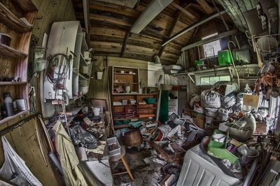 Interior of abandoned building