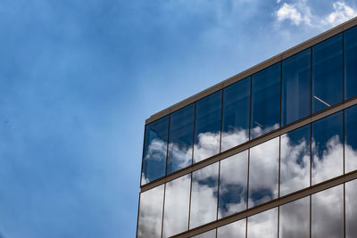 Clouds in the office windows