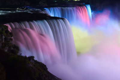 Rainbow over waterfall