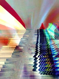 View of multi colored wall