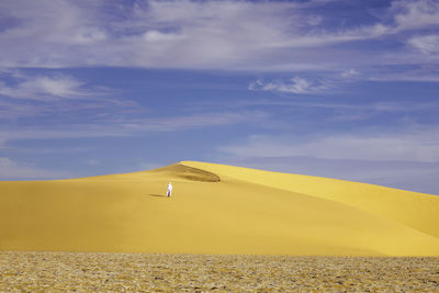 Scenic view of desert against sky