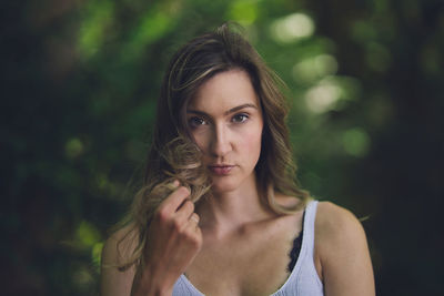 Portrait of young woman looking at the camera