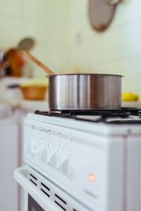 Close-up of food being prepared at home