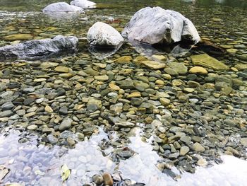 Rocks in shallow water