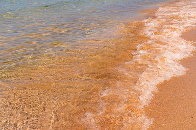 High angle view of beach