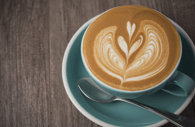 Close-up of coffee on table
