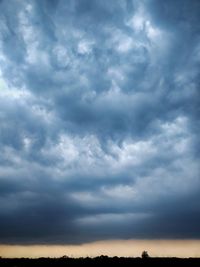 Storm clouds over land