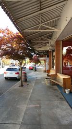 Cars parked in front of building