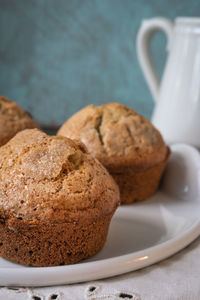 Homemade banana and dark chocolate cupcake