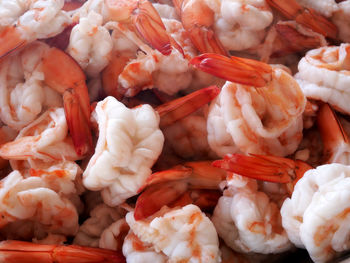 Full frame shot of prawns