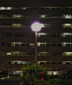 View of illuminated built structure at night