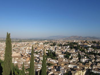 High angle shot of cityscape